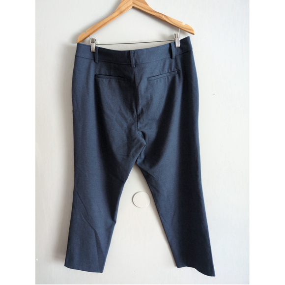 Loft Navy Blue Womens Dress Pants Straight Leg Sz 14 Office Career Professional - Picture 2 of 8